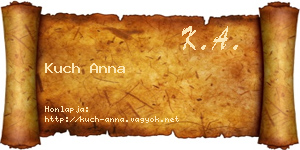 Kuch Anna névjegykártya